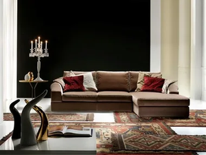 DANDY - Sectional velvet sofa with chaise longue _ Former In Italia